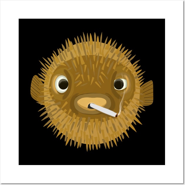 A Puffing Pufferfish Wall Art by Suneldesigns